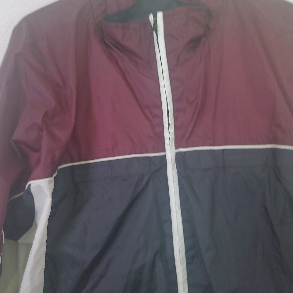Vintage Cheetah Jacket Unisex M 80s 90s Colorblock Retro Windbreaker - Picture 5 of 11